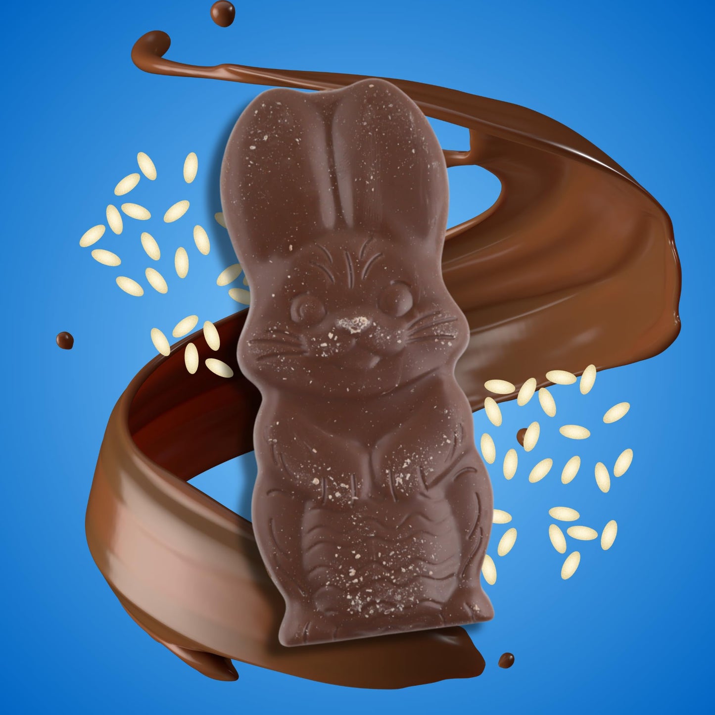 Frankford Milk Chocolate Rice Krispies Bunny, Smooth and Creamy Easter Candy, Basket Stuffer Treats, 1.6 Ounces