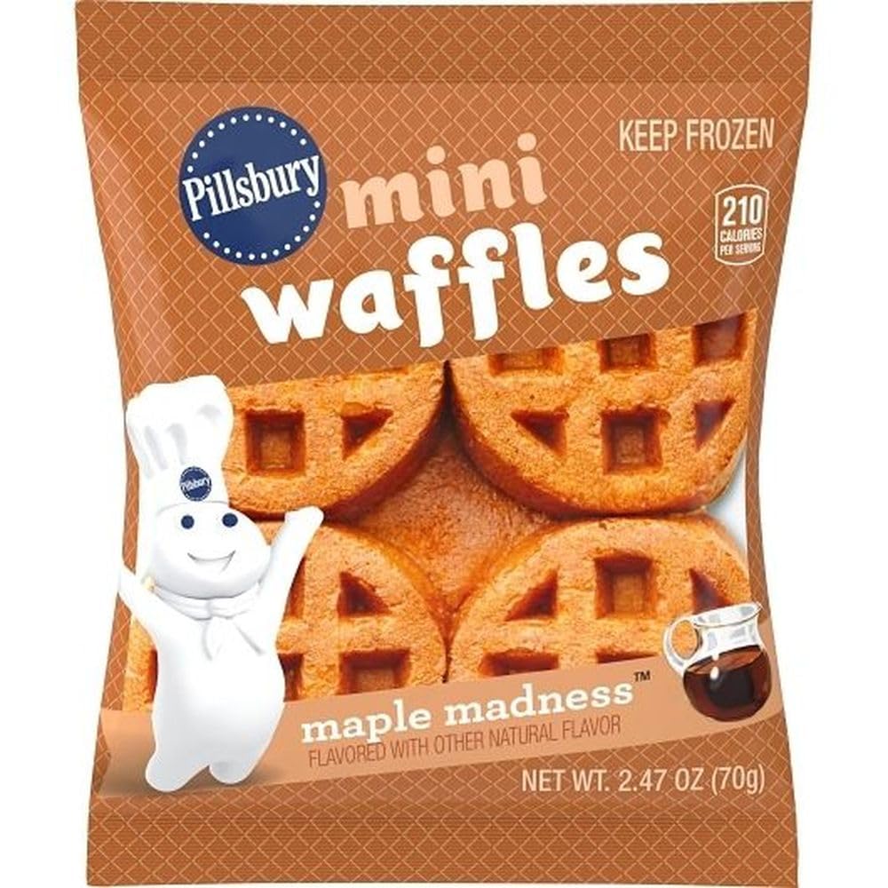 Pillsbury Maple Madness Mini Waffles, 2.47 Ounce - 72 per case.
