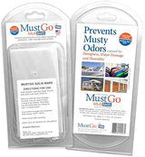 MustGo Solid Bars - Controls, Removes and Prevents Musty Odors in Closets, Basements, Attics, Sheds and Storage Units - Unscented (2 Pack)