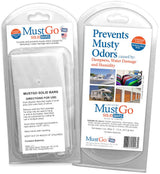 MustGo Solid Bars - Controls, Removes and Prevents Musty Odors in Closets, Basements, Attics, Sheds and Storage Units - Unscented (2 Pack)
