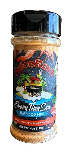 Every-Ting Sea Seafood Mix - 4 oz | Jamaican Seafood Seasoning & Sea Seasoning Blend | Authentic Island Spiced Seafood Rub for Fish, Shrimp & Crab |