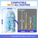 EKACO Heavy Duty Duster Refills for Swiffer Duster (60 Count) | 360° Unscented Disposable Multisurface Dusters with 1 Handle- for Home, Blinds, Fans