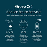 Grove Co. Floor Cleaner Refill Concentrate (6 x 1 Fl Oz) Plant-based Household Cleaning Supplies, Ammonia & Chlorine Free, No Plastic Waste, 100%