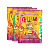 Huer - Cholula Chamoy Tropical Gummy Rings 3 Pack - Sweet & Spicy Mango, Watermelon & Pineapple Candy with Cholula Twist - 3.5oz Bags (Pack of 3)