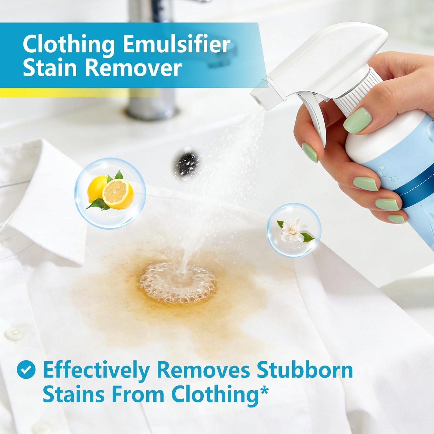 2026 2PCS Clothing Emulsifier Stain Remover, Clean Shop Clothing Emulsifier, Non-ionic Laundry Pre-Treatment, Fabric Conditioner, Spot Stain