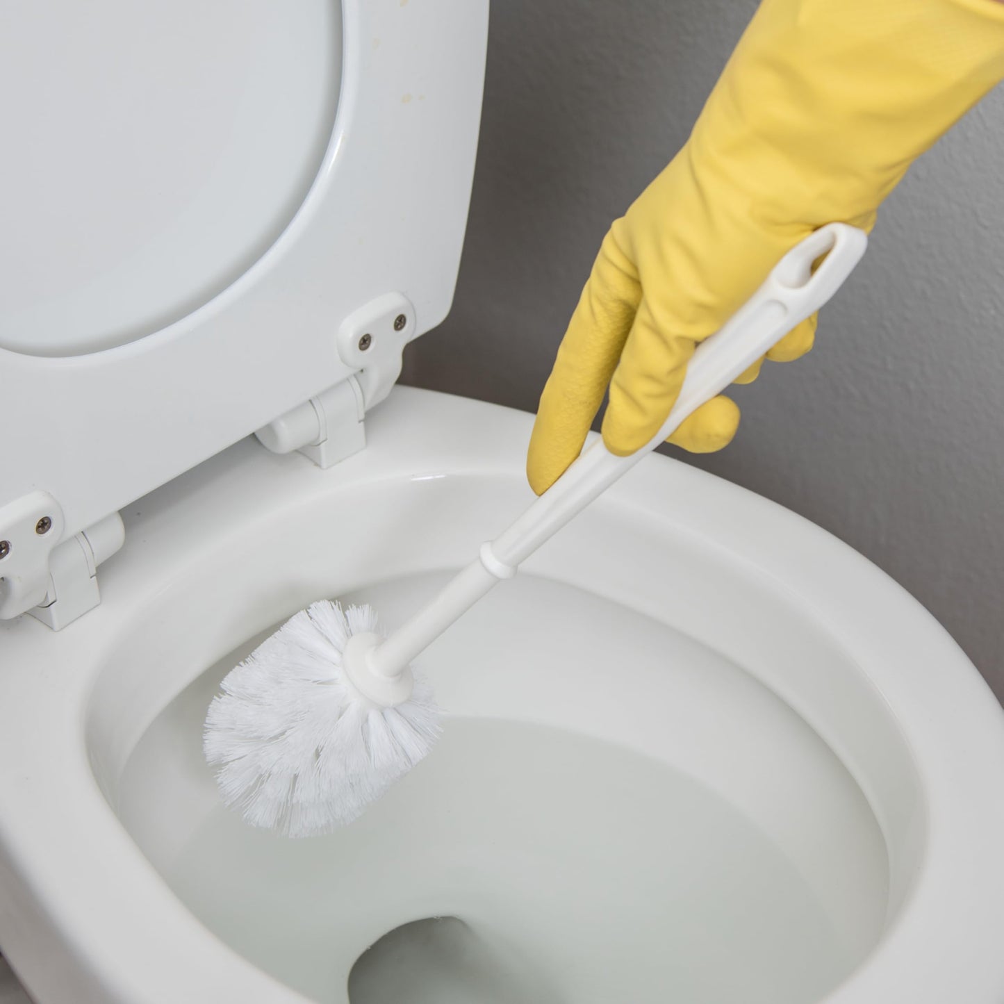 Sparta Flo-Pac Toilet Bowl Brush for Commercial Restrooms, Heavy Duty Toilet Brush with Plastic Handle for Bathrooms, 11 Inches, White