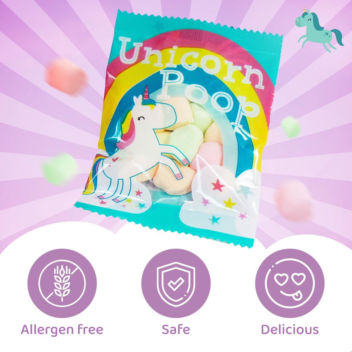 Unicornucopia Unicorn Poop Candy - Birthday Party Favors, 12 Pack