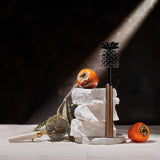 Curio Home Goods Ionic Bottle Brush, Magnetized to Stand Upright, Stainless Steel with Replaceable Head, Bronze