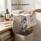 CHONIC Lint Bin for Laundry Room, Farmhouse Lint Box, Wooden Lint Holder with Lid, Lint Container for Laundry Room Decor, Dryer Lint Trash Can