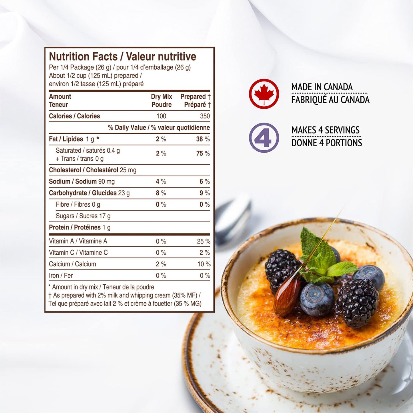 Dr. Oetker Creme Brulee Mix, 3.7 oz