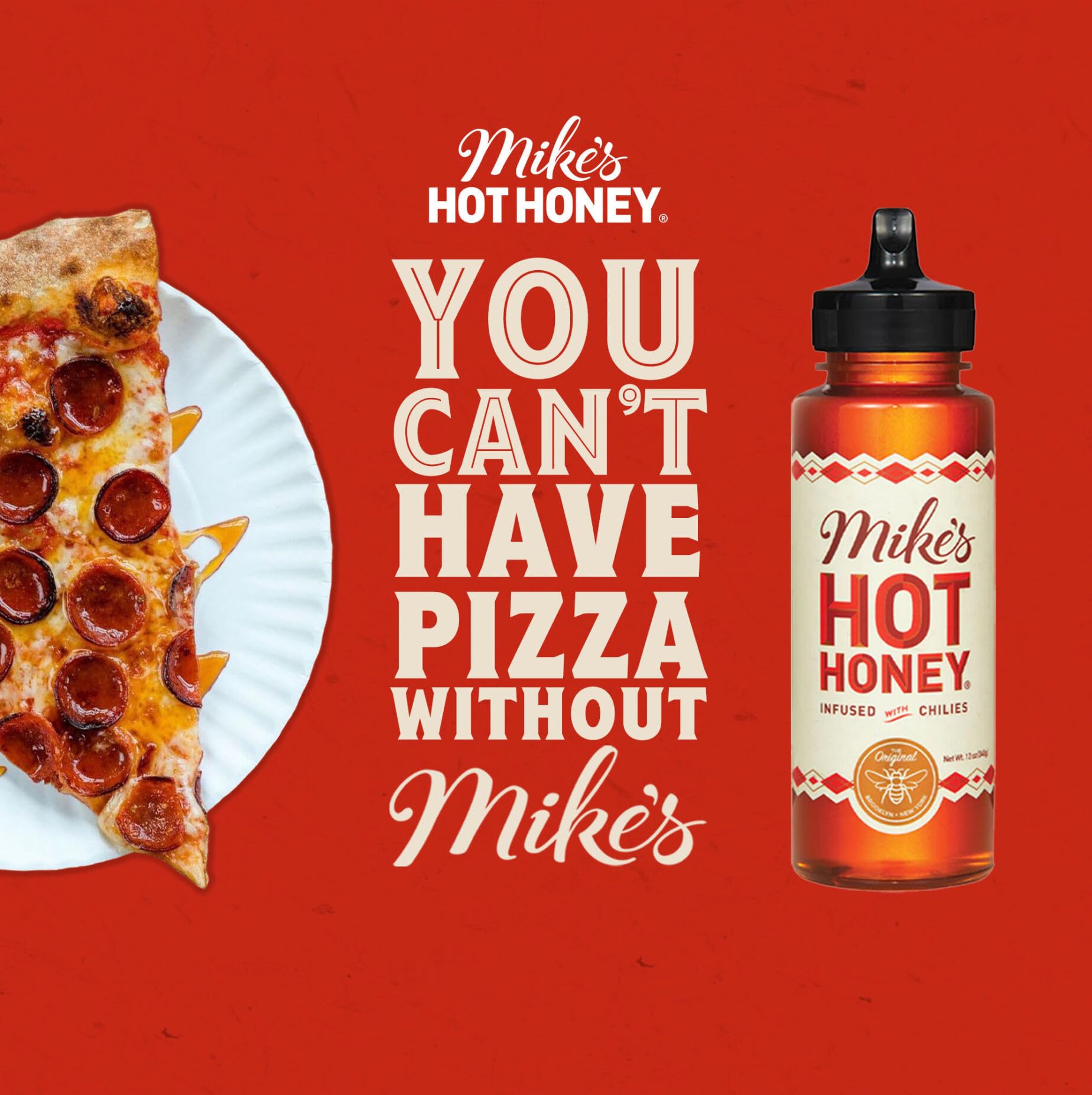 Mike's Hot Honey, America's #1 Brand of Hot Honey, Spicy Honey Infused with Chili Peppers, Certified-Kosher, Gluten-Free, Paleo-Friendly, Sweet Heat