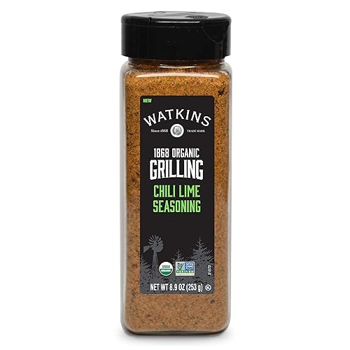 Watkins 1868 Organic Grilling Chili Lime Seasoning, Bulk 8.9 oz (Pack of 1)