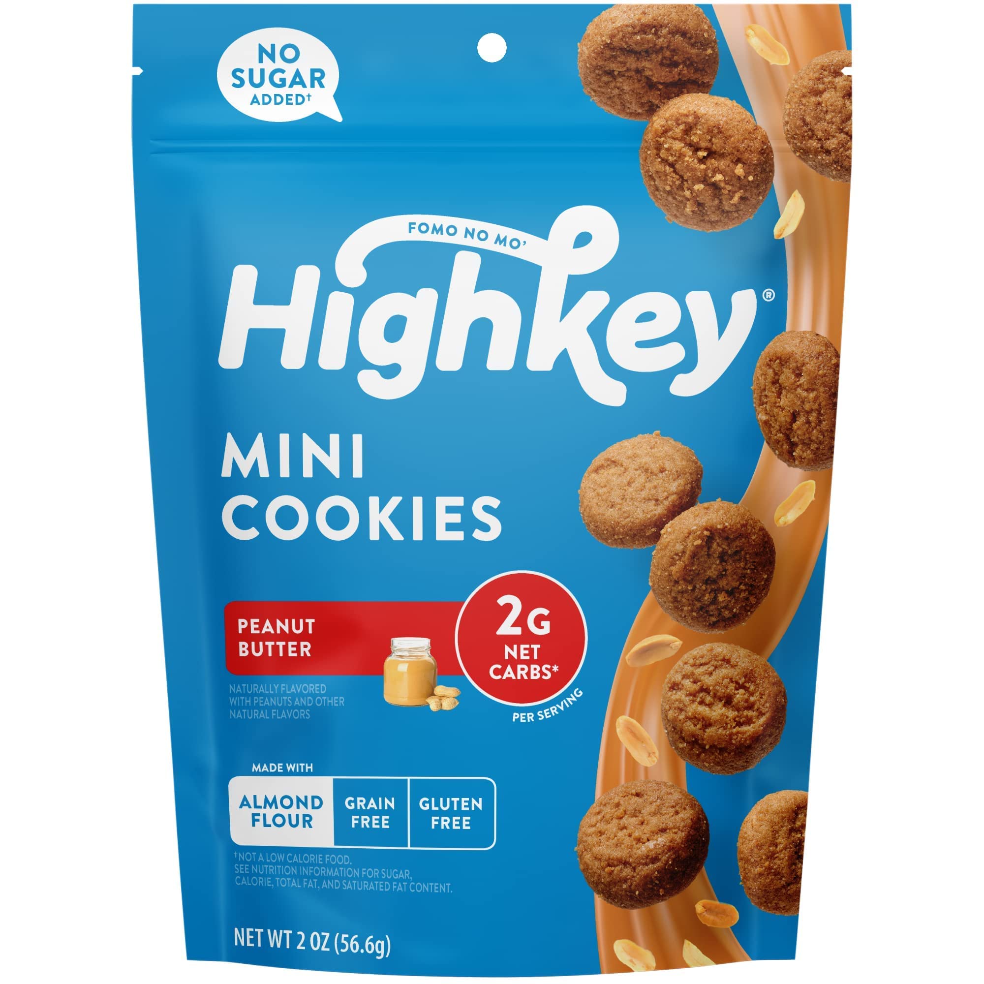 HighKey Sugar Free Peanut Butter Mini Cookie- Gluten Free Snacks