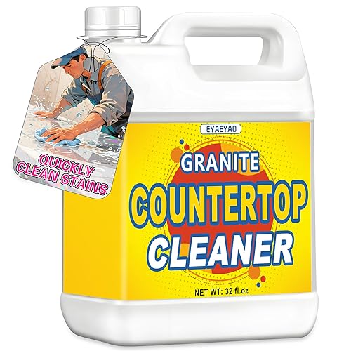Eyaeyao Granite Countertop Cleaner | 32 OZ Marble Cleaner | Powerful Stone Cleaners | Watermarks, Oil, Scratches & Etching Remover | Stain Remover