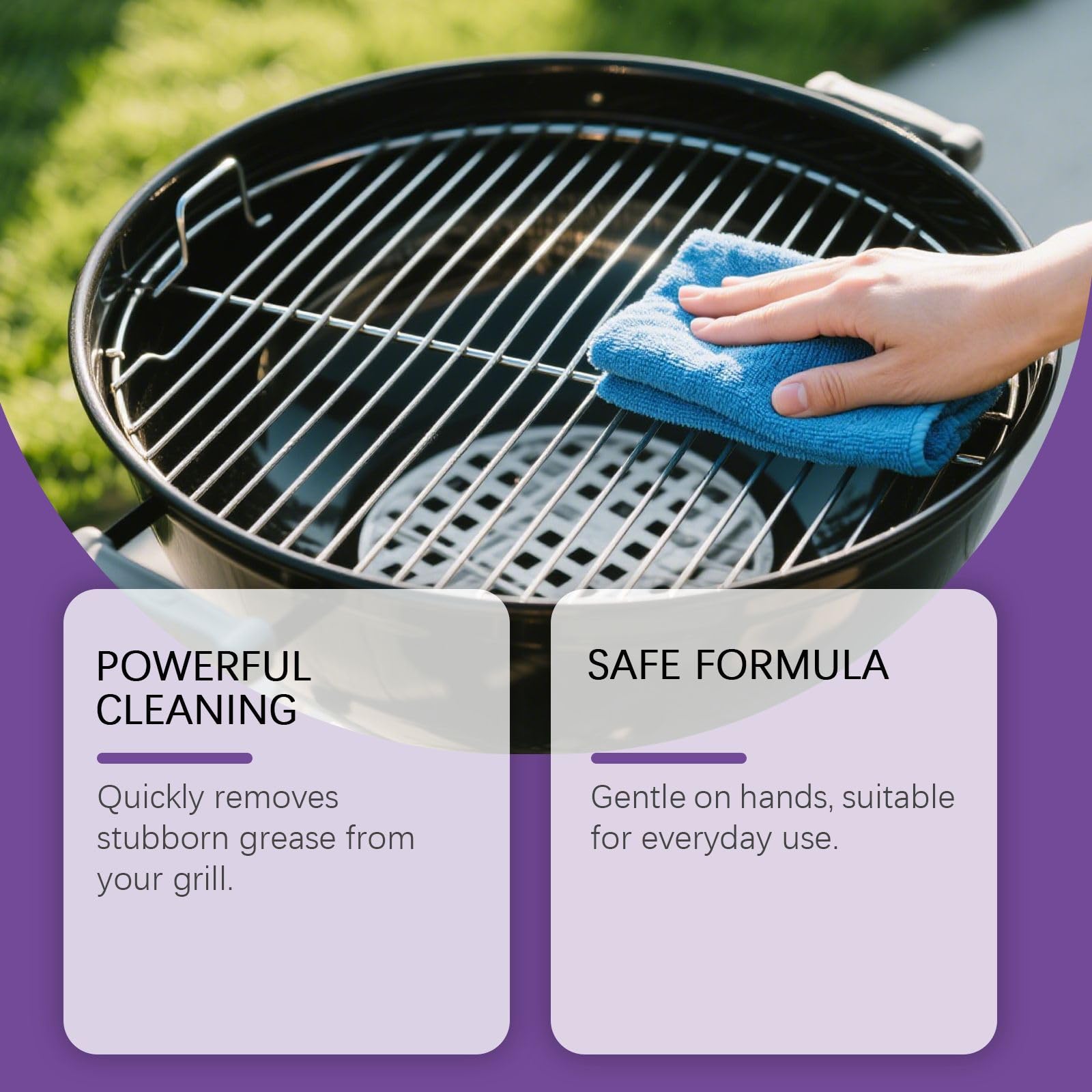 Yszbiay Grill Cleaner Spray, Heavy Duty Grill Degreaser for Outdoor Grill & Grates, Removes Grease & Burnt Food, Kitchen Cleaner for Stove Top, Drip