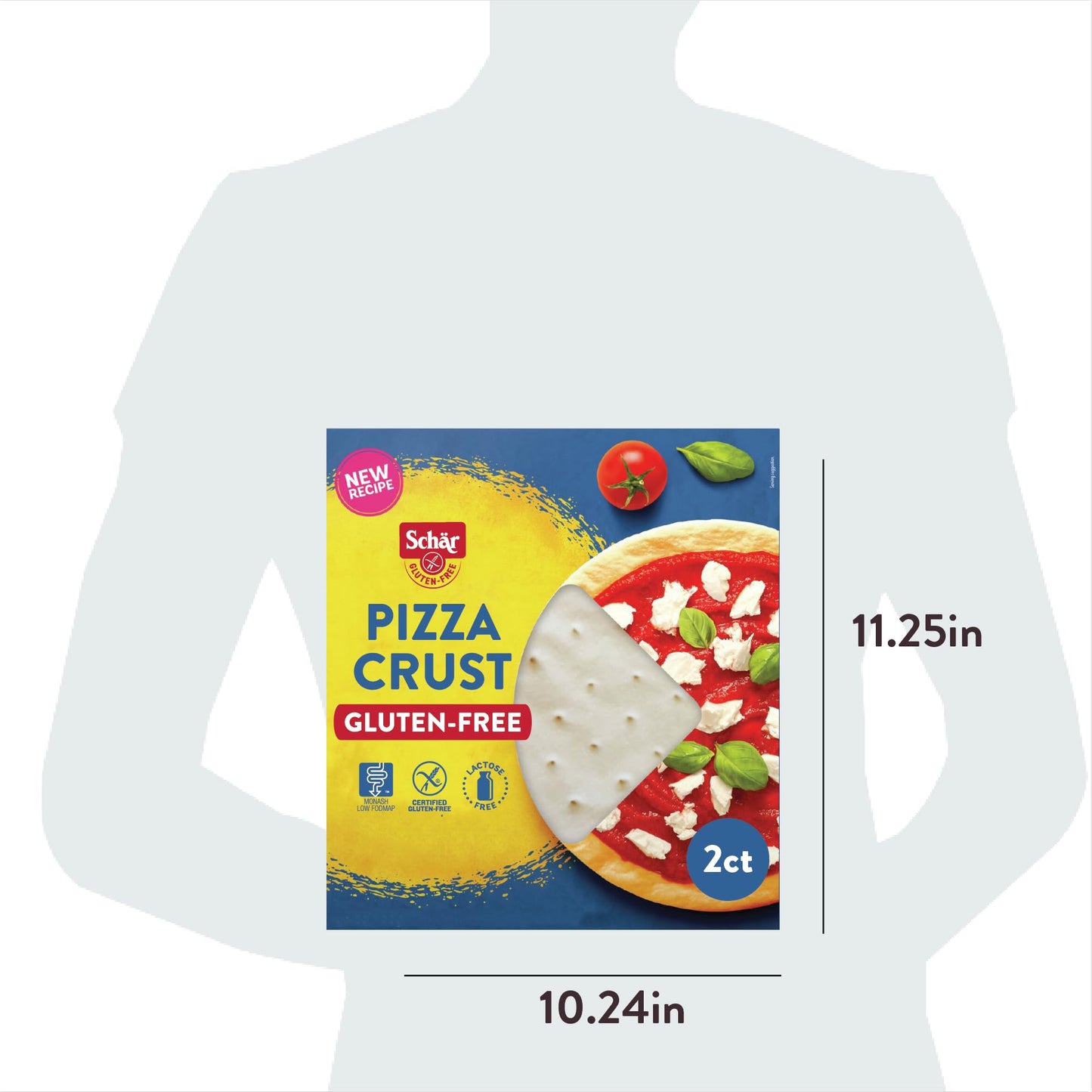 Schar - Pizza Crust - Certified Gluten Free - No GMO's, Wheat or Lactose- (2 - 5.3 oz) 4 Pack