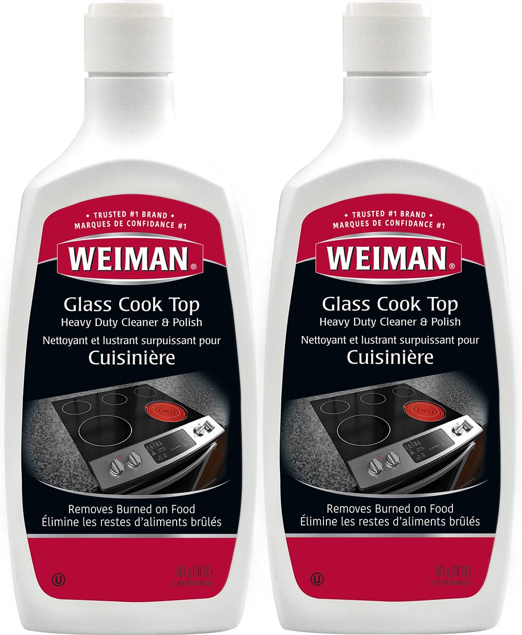 Glass Cooktop Heavy Duty Cleaner and Polish - 20 Ounce - Non-Abrasive No Scratch Induction Glass Ceramic Stove Top Cleaner and Polish (20 Oz Single