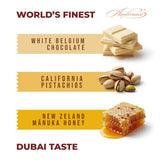 ANDREANO Dubai Gold Pistachio Chocolate Cream - with Manuka Honey & Crispy Kataifi - Gourmet Pistachio Spread - 7.2 oz (224 g) Jar
