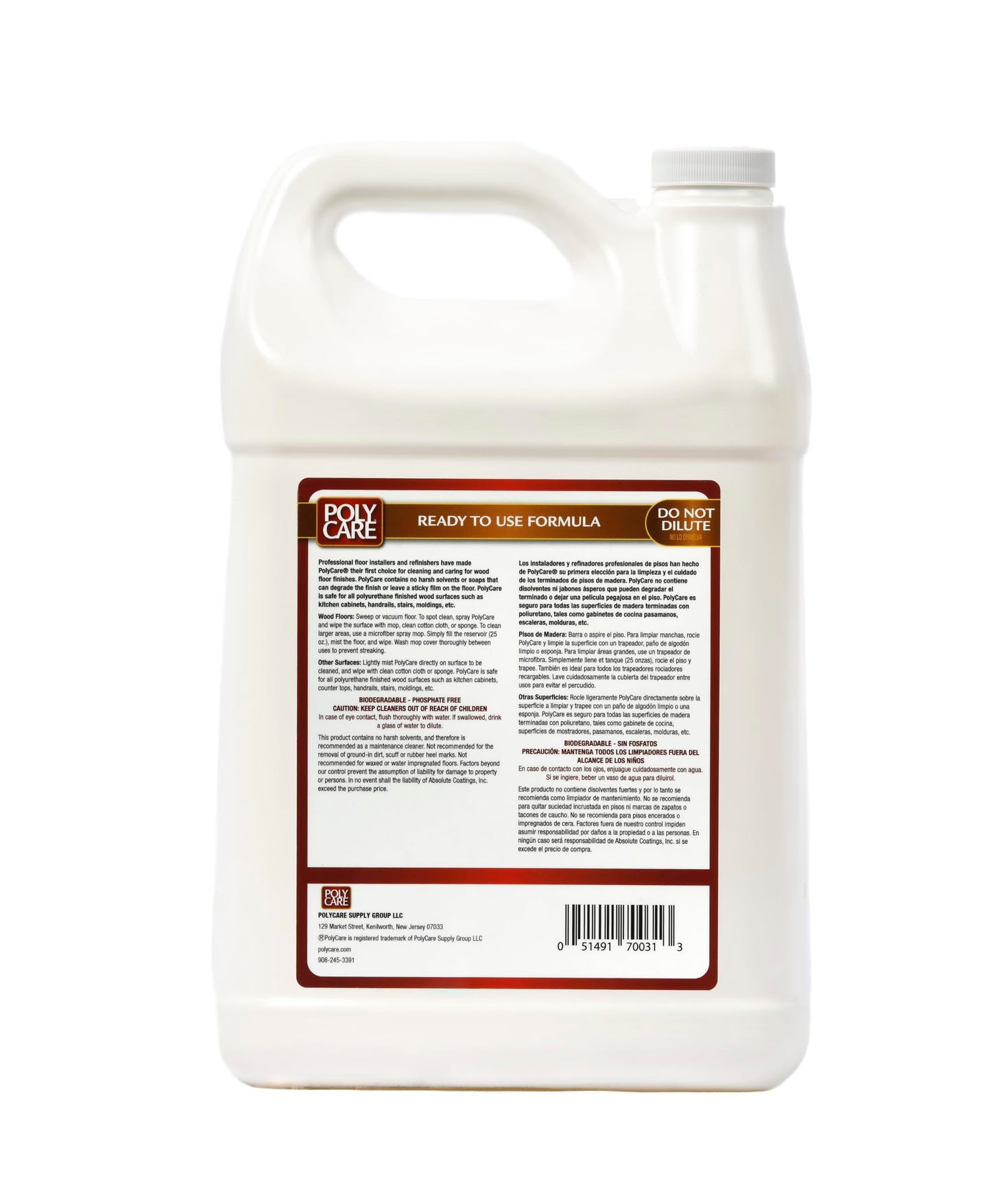 PolyCare 70031 Cleaner Ready to Use 1 Gal. by PolyCare
