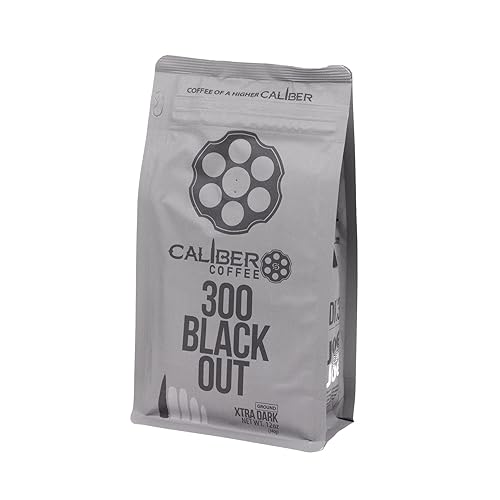 Caliber Coffee 300 Black Out Extra Dark Roast, 12oz bag, Ground…