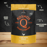 Kosmos Q Chicken Brine Soak, Brown Sugar & Worcestershire Spice Mix For Whole Bird, Breasts, Tenderloins, Grilling, Roasting, Smoking, Locks In