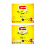 Lipton Yellow Label International Blend | Black Tea | Premium Tea | Lipton Tea Bags | 200 Grams (Pack of 2)