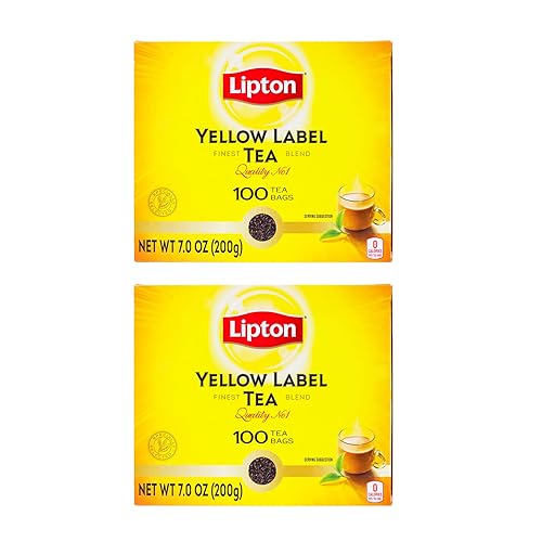 Lipton Yellow Label International Blend | Black Tea | Premium Tea | Lipton Tea Bags | 200 Grams (Pack of 2)