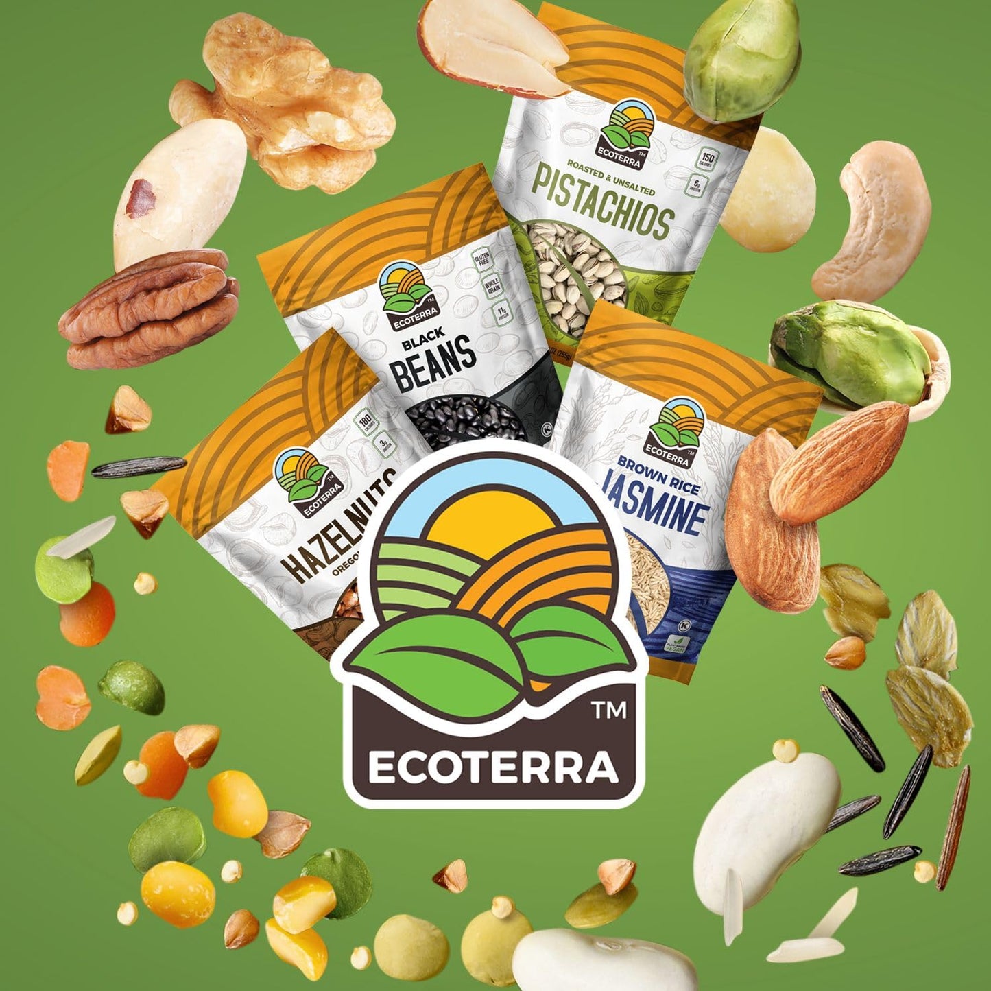 Ecoterra White Rice 16oz - Gluten-Free, Whole Grain - Non-GMO, Vegan - Healthy Side Dish & Perfect for Cooking