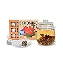 The-Qi Inner Radiance Osmanthus & Lily Blooming Flower w/Green Tea - 9 Pcs Handpicked All Natural Blooming Flower Tea - Gift Set for Inner Calm