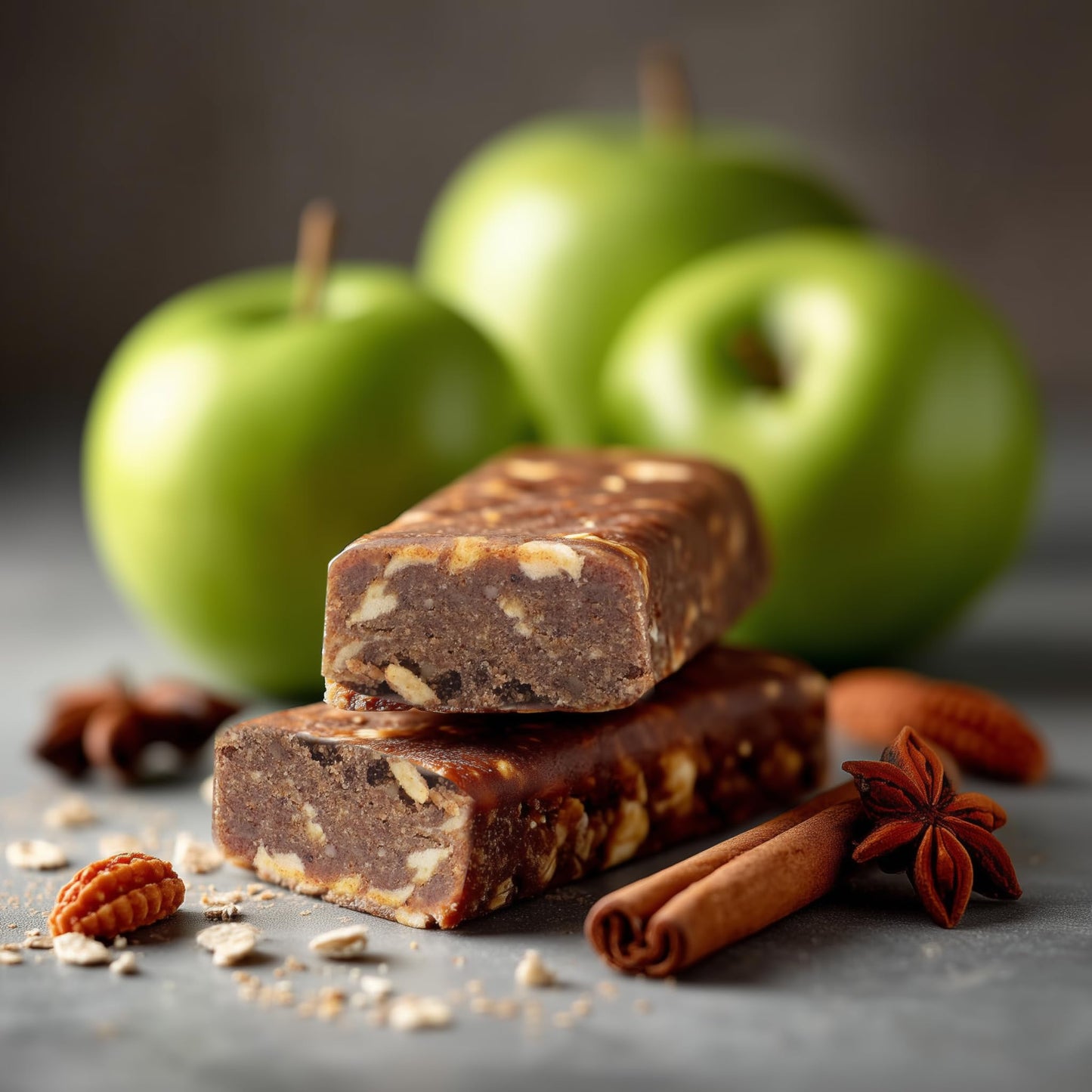 NEOBAR Apple Cinnamon Probiotic Bars - Plant-Based Vegan Snack Bars, Gluten Free Dairy Free Snacks, No Added Sugar, No Preservatives, Non-GMO |12