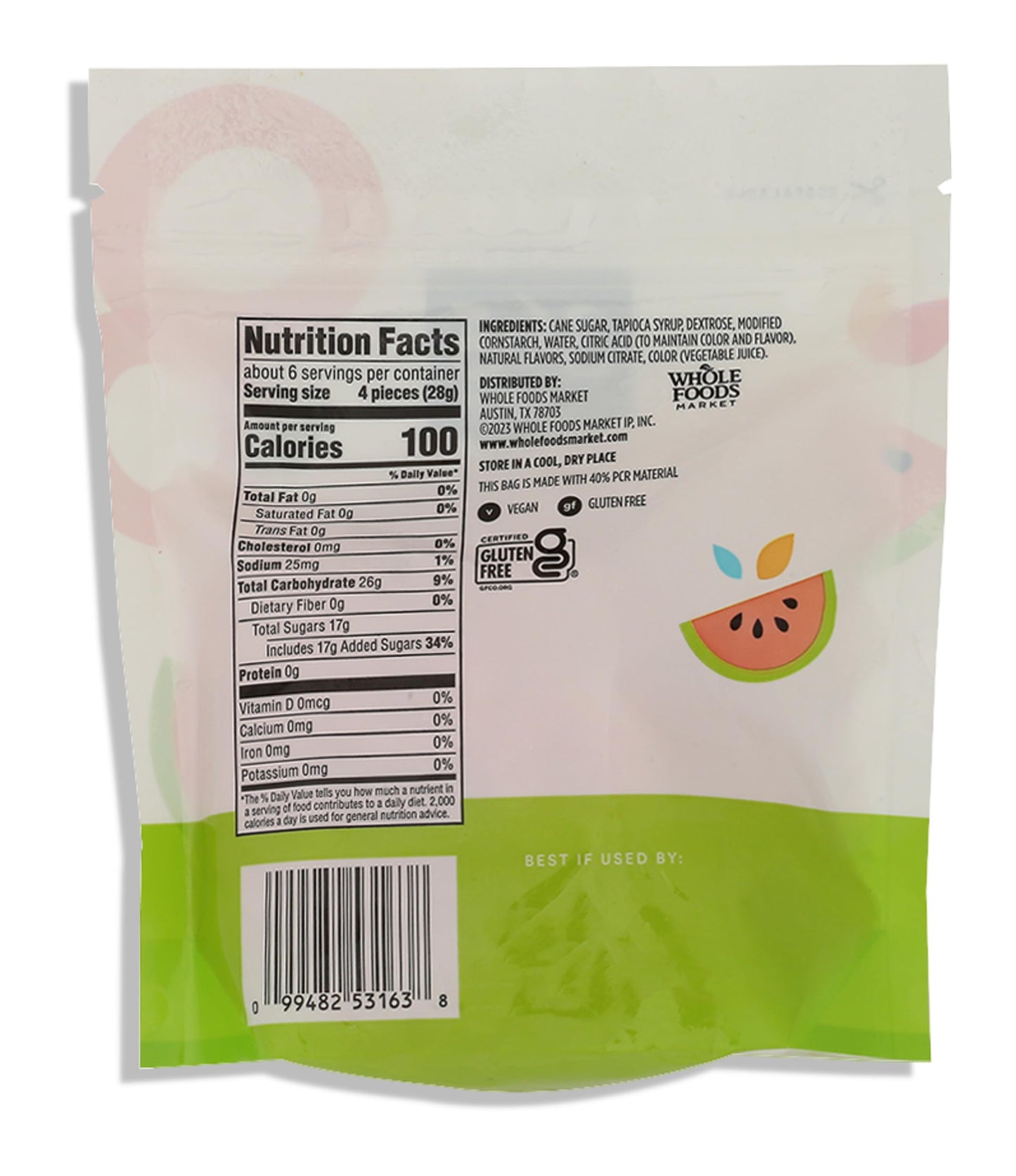 365 by Whole Foods Market, Sour Gummy Watermelon Rings, 6 Ounce