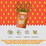 Happiness Foods™ Unsalted - Sprouted Organic Raw Pumpkin Seeds - High Protein, Certified USDA Organic, Non-GMO, Low Carb, Vegan, Gluten-Free Snacks