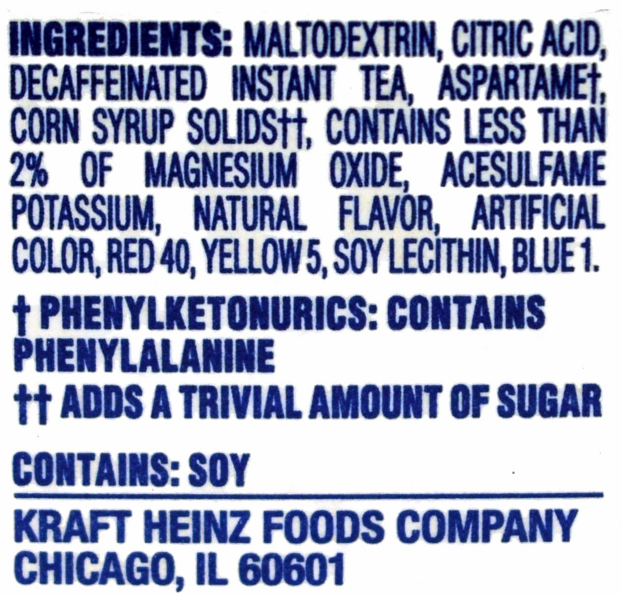 Crystal Light Decaf Lemon Iced Tea Natural Flavor Drink Mix, 12-Quart Canister (Pack of 5)