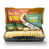 Crackerology Red Wine & Rosemary Gourmet Artisan Snack Kits, 20 Count Crackers Plus Toppings, Easy & Simple Ready-to-Eat, Appetizer For Charcuterie