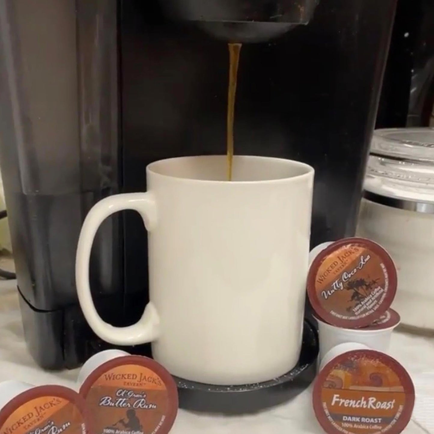 Wicked Jack's Coffee Ol'Gran Butter Rum, Single-Serve Pods 12 ct Medium Roast