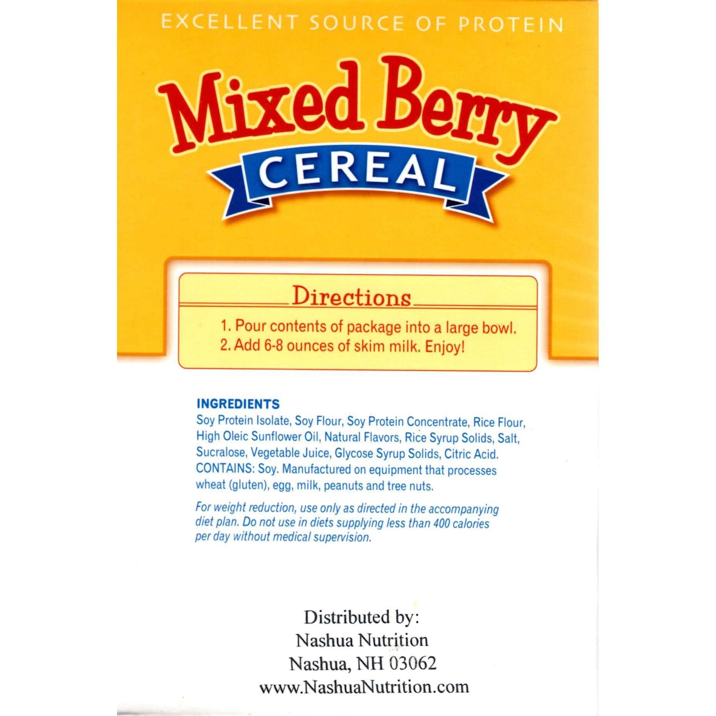 HealthSmart High Protein Mixed Berry Cereal, 14g Protein, Low Calorie, Low Carb, Low Fat, Low Sugar, No Gluten Ingredients, KETO Friendly, Ideal