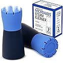 IMPRESA 2 Pack Blue Microwave Steam Cleaner for Quick and Effortless Cleaning - Microwave Cleaning Device with Vinegar and Water for Grime and Odor