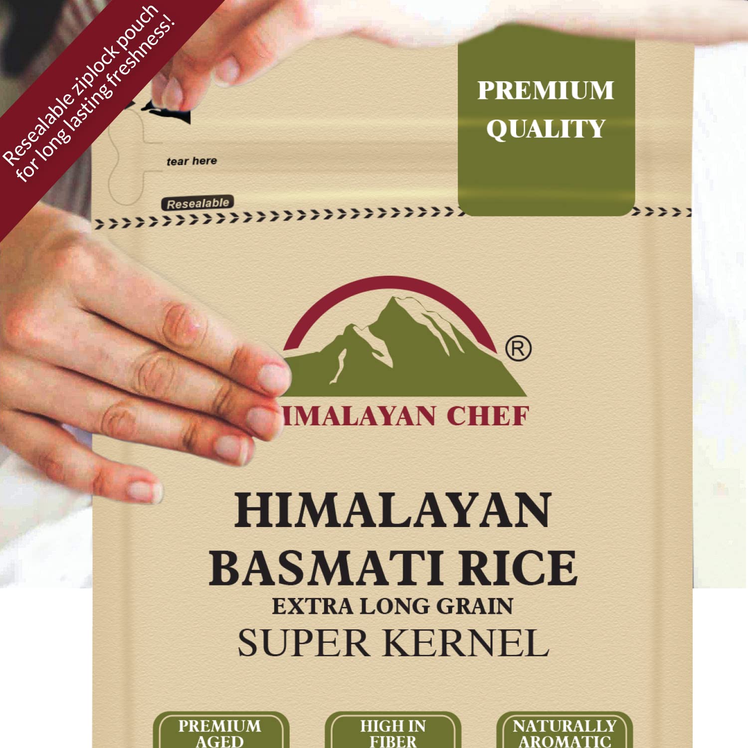 Himalayan Chef Extra Long Basmati Rice - Premium Aged Healthy Grain, 10 lbs