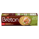 Breton Basil & Olive Oil - Light, Crispy, and Irresistible Crackers Made with Real Basil and Olive Oil 200g