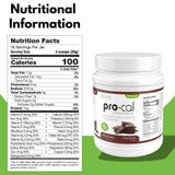 Pro-Cal Chocolate Meal Replacement Powder - High Protein, Low Calorie Shake & Pudding Mix - Low-Carb, Gluten Free - Breakfast Boost - Delicious & Easy