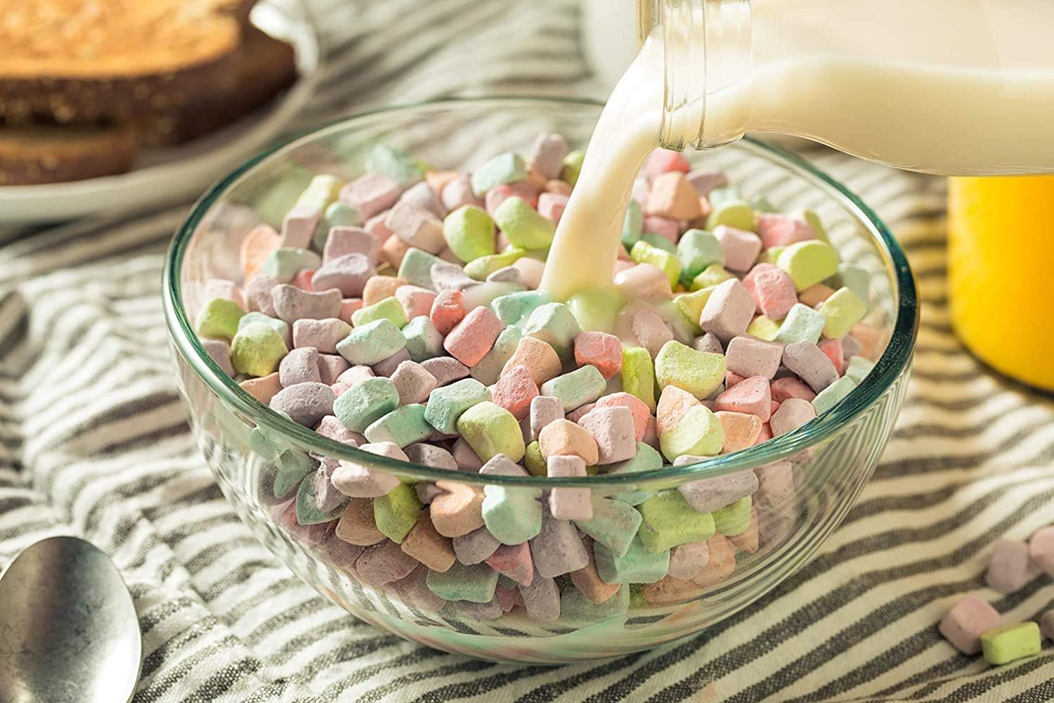 Dehydrated Mini Marshmallow Bits - 1 lb Bag - Colorful Crunchy Marshmallow Pieces - Perfect Cereal Topping, Hot Chocolate, Baking, Desserts, and Ice