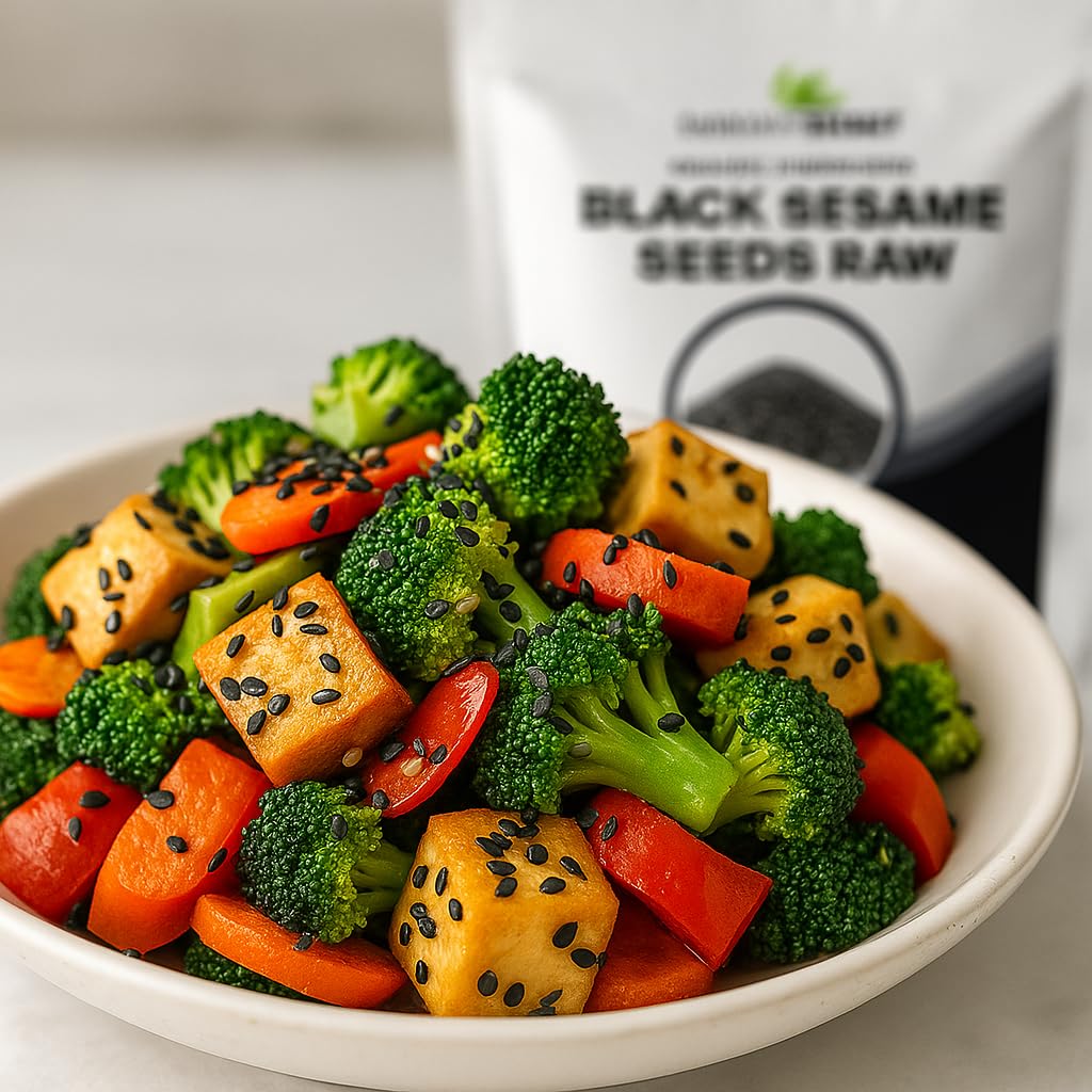 Mayan's Secret - Organic Black Sesame Seeds Raw - USDA Certified, Vegan, Non-GMO, Gluten-Free - High Protein & Nutrient-Rich Superfood - (907g) 2lbs