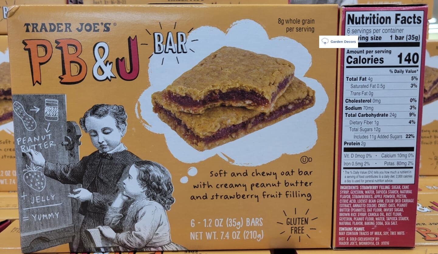 Trader Joe’s PB & J Bar Gluten Free 7.4oz 210g (Two Boxes)
