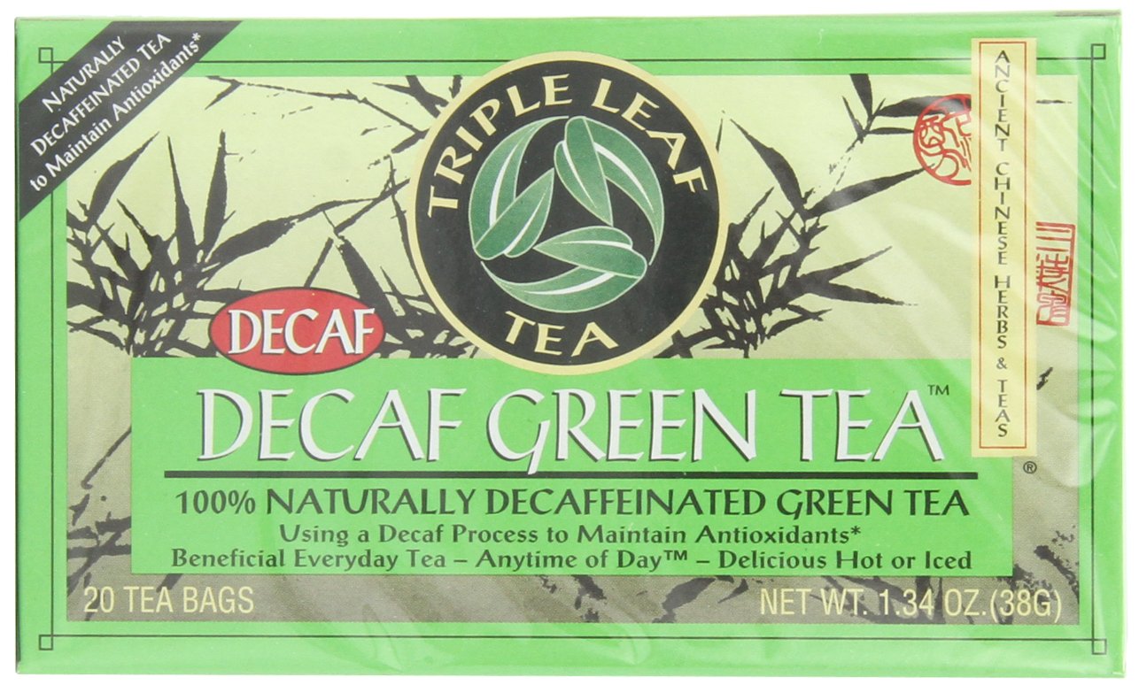 Triple Leaf Tea, Decaf Green Tea, 20 Tea Bags (Pack of 6)