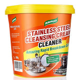 STAINLESS STEEL CLEANER & POLISH - Heavy Duty Cleaning Paste for Stove, Oven, Pans, Cookware, Sink | All Purpose Multi-Purpose Household Cleaner |