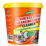 STAINLESS STEEL CLEANER & POLISH - Heavy Duty Cleaning Paste for Stove, Oven, Pans, Cookware, Sink | All Purpose Multi-Purpose Household Cleaner |