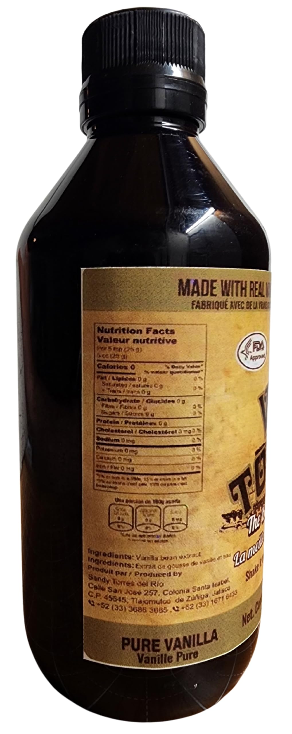 Mexican Vanilla Totonac’s - 8.3 Oz (250 mL) Bottle - Pure Vanilla Extract