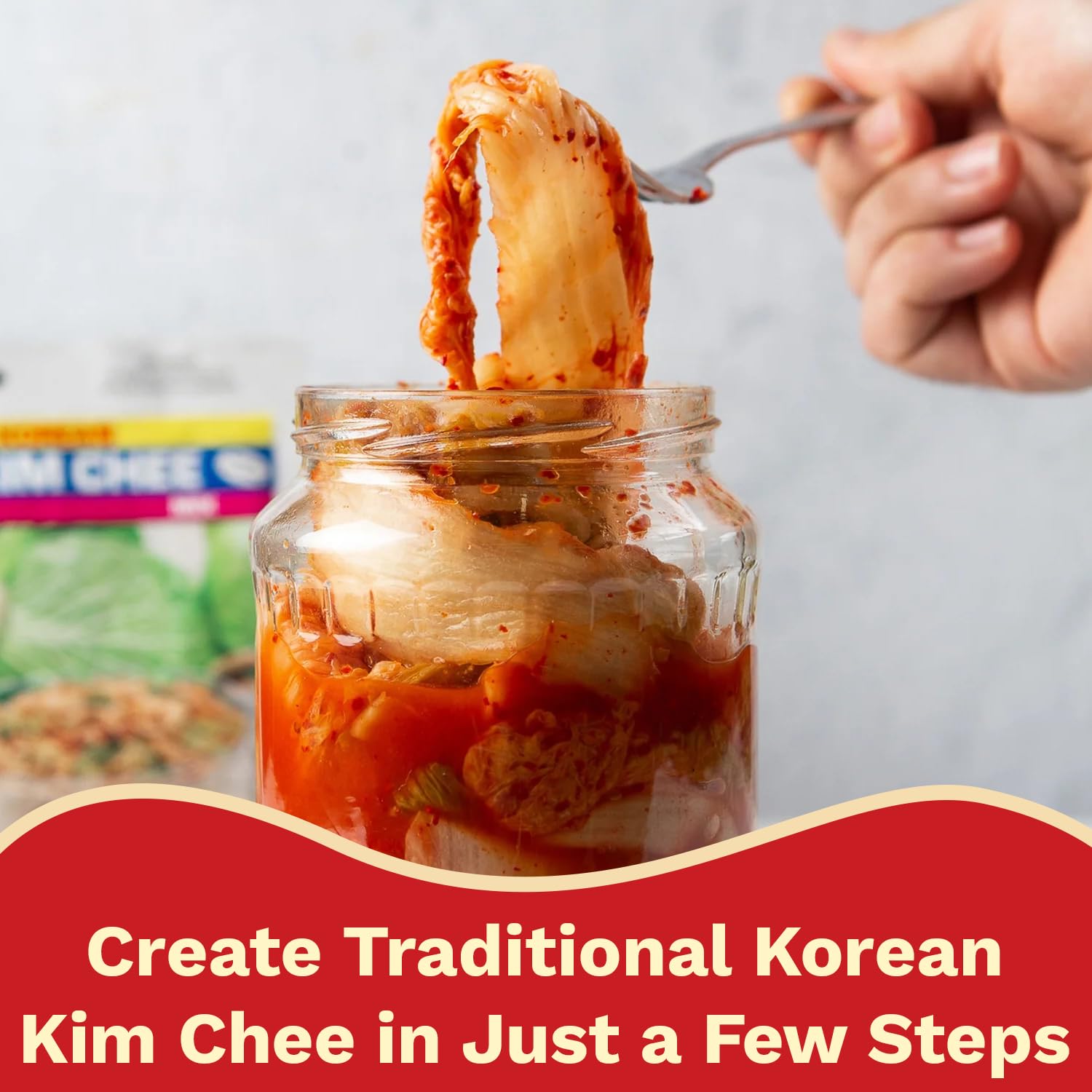 NOH Korean Kim Chee Seasoning Mix, 1.125 oz Packet (Pack of 3) - Authentic and Delicious Korean Kimchee Base, Ideal for Napa Cabbage, Turnips, Kimchi