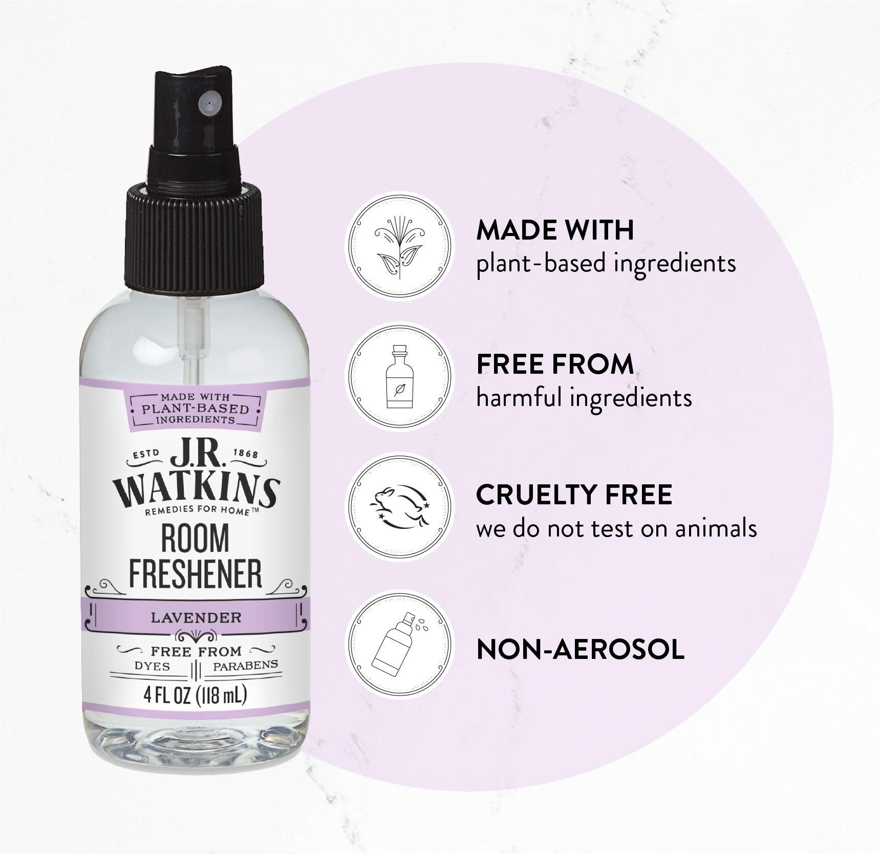 J.R. Watkins Room Freshener Lavender - 4 fl oz - Pack of 2