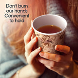 SheriffDrink Disposable Brown Cups - 8oz Printed Paper Cups for Hot Beverages & Tea - Eco Friendly Pack of 50